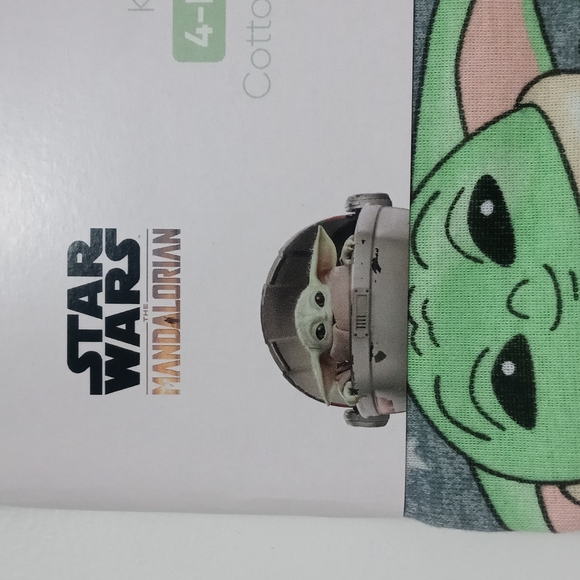 Donated The Mandalorian 4-Piece Kids Cotton PJ Set. Green Gray SZ 2 BG220 - Picture 3 of 8